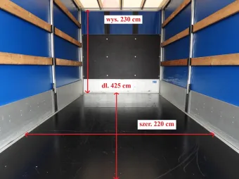 Iveco Daily skrzynia plandeka 8 palet 180KM 505903 - tyl zabudowy