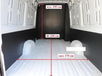 Mercedes Sprinter brygadówka 165KM 121052 - tyl zabudowy