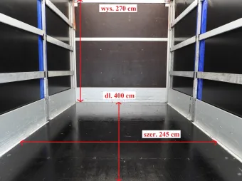 Mercedes Sprinter skrzynia plandeka 10 palet 160KM 062040 - bok zabudowy