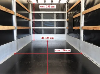 Mercedes Sprinter skrzynia plandeka 8 palet 160KM 175430 - tyl zabudowy