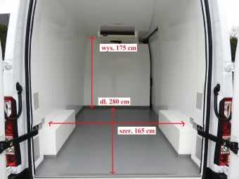 Opel Movano furgon chłodnia 136KM 265354 - tyl zabudowy