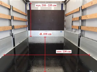 Renault Master skrzynia plandeka 8 palet 165KM 754052 - bok zabudowy