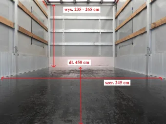 Renault Master skrzynia plandeka 10 palet 165KM 425023 - tyl zabudowy