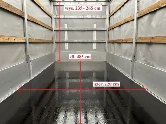 Renault Master skrzynia plandeka 10 palet 165KM 541728 - tyl zabudowy