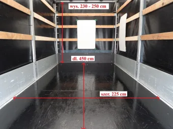 Renault Master skrzynia plandeka 9 palet 165KM 755938 - tyl zabudowy
