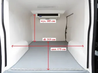 Renault Trafic furgon chłodnia 165KM 449239 - tyl zabudowy
