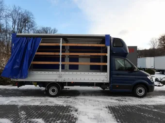 Volkswagen Crafter skrzynia plandeka 10 palet 180KM 048104 - zaladunek